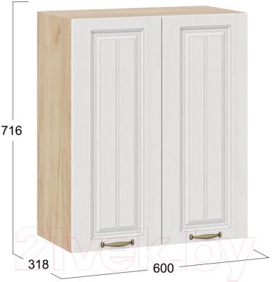 Шкаф навесной для кухни ТриЯ Лина 1В6 (дуб крафт золотой/белый)