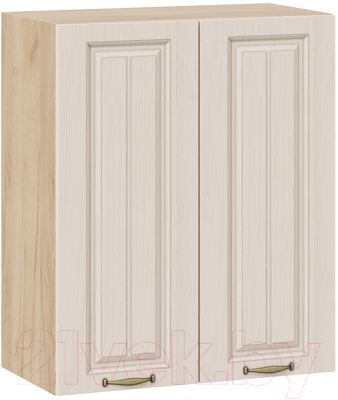 Шкаф навесной для кухни ТриЯ Лина 1В6 (дуб крафт золотой/крем) - фото