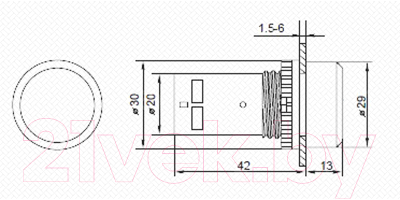 Кнопка для пульта Rexant EB22 / 36-5531