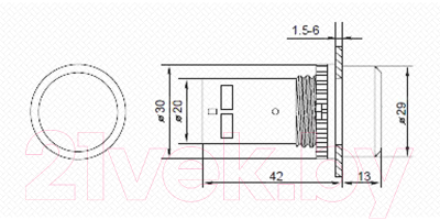 Кнопка для пульта Rexant EB22 / 36-5530