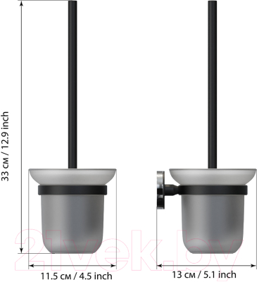 Ершик для унитаза FORA FOR-LORD020BL