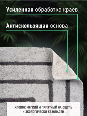 Коврик для ванной FORA FOR-TWR60-60BL