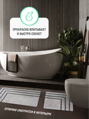 Коврик для ванной FORA FOR-TWR60-60BL