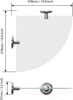 Полка для ванной FORA FOR-DP035