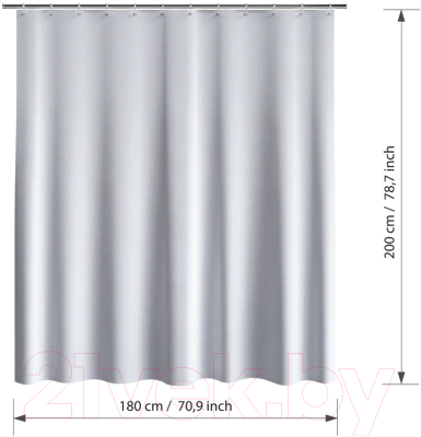 Шторка-занавеска для ванны FORA FOR-MIR208SIL