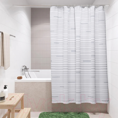 Шторка-занавеска для ванны FORA FOR-BRK205W