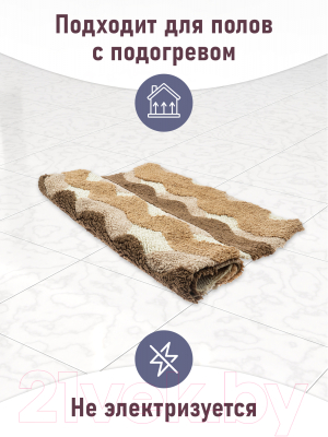 Коврик для ванной FORA Волны 2823-1 100BG