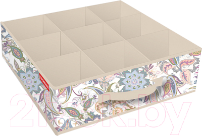 Кофр для хранения Hausmann HM-A-12-3-1 (бежевый/принт) - фото
