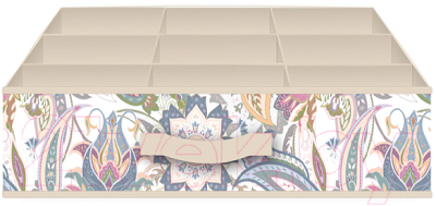 Кофр для хранения Hausmann HM-A-12-3-1 (бежевый/принт)