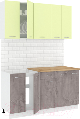 Готовая кухня Кортекс-мебель Корнелия Лира-лайт 1.5м - фото