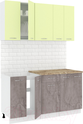 Готовая кухня Кортекс-мебель Корнелия Лира-лайт 1.5м - фото