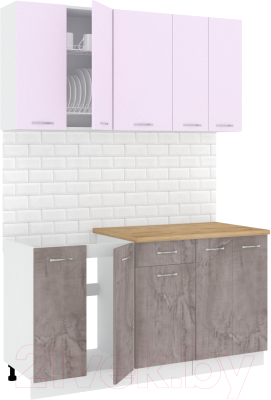 Готовая кухня Кортекс-мебель Корнелия Лира-лайт 1.5м - фото