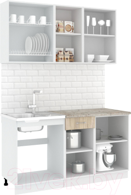Готовая кухня Кортекс-мебель Корнелия Лира-лайт 1.5м