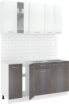 Готовая кухня Кортекс-мебель Корнелия Лира-лайт 1.5м без столешницы - фото