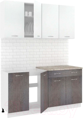 Готовая кухня Кортекс-мебель Корнелия Лира-лайт 1.6м - фото