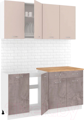 Готовая кухня Кортекс-мебель Корнелия Лира-лайт 1.6м - фото