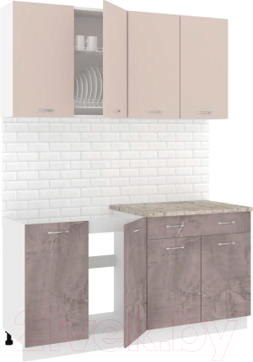 Готовая кухня Кортекс-мебель Корнелия Лира-лайт 1.6м - фото