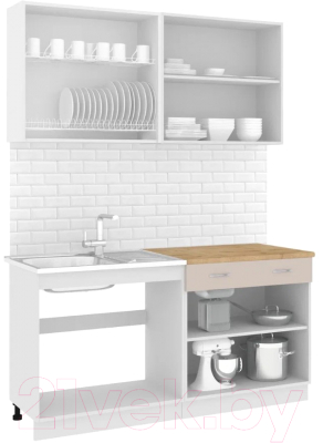 Готовая кухня Кортекс-мебель Корнелия Лира-лайт 1.6м