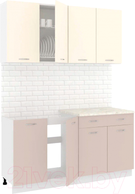 Готовая кухня Кортекс-мебель Корнелия Лира-лайт 1.6м - фото