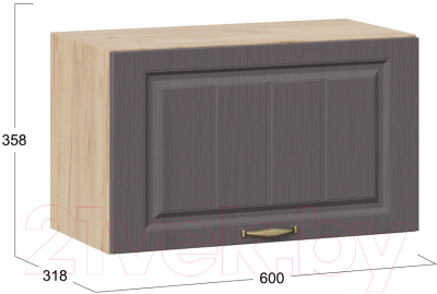 Шкаф под вытяжку ТриЯ Лина 1В6Г (дуб крафт золотой/графит)