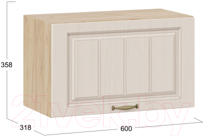 Шкаф под вытяжку ТриЯ Лина 1В6Г (дуб крафт золотой/крем)