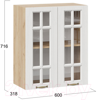 Шкаф навесной для кухни ТриЯ Лина 1В6С (дуб крафт золотой/белый)