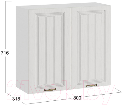 Шкаф навесной для кухни ТриЯ Лина 1В8 (белый)