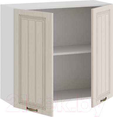 Шкаф навесной для кухни ТриЯ Лина 1В8 (белый/крем)