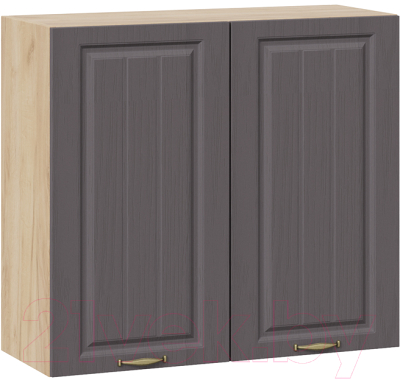 Шкаф навесной для кухни ТриЯ Лина 1В8 (дуб крафт золотой/графит) - фото