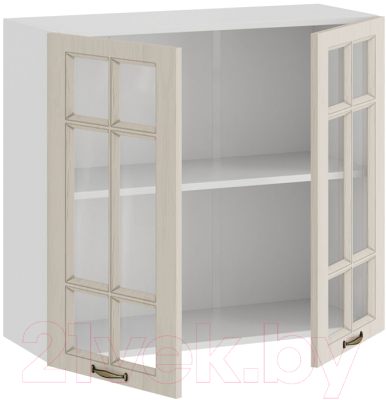 Шкаф навесной для кухни ТриЯ Лина 1В8С (белый/крем)