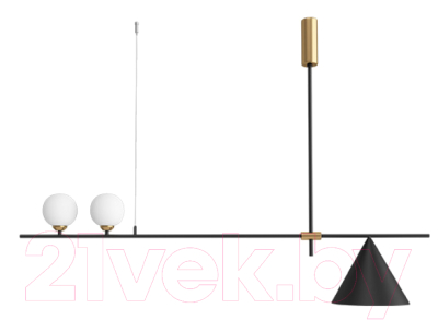 Люстра Kinklight Пулл 07620-2+1.19 (черный) - фото