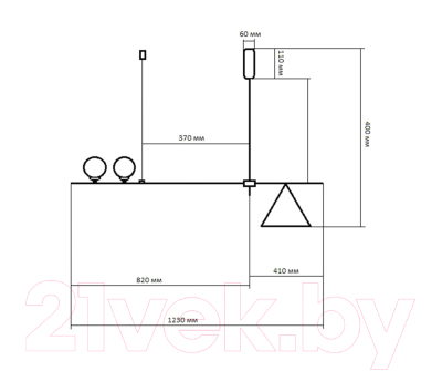 Люстра Kinklight Пулл 07620-2+1.19 (черный)