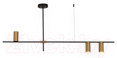 Люстра Kinklight Рия 07621-3.20 (черный/бронза) - фото