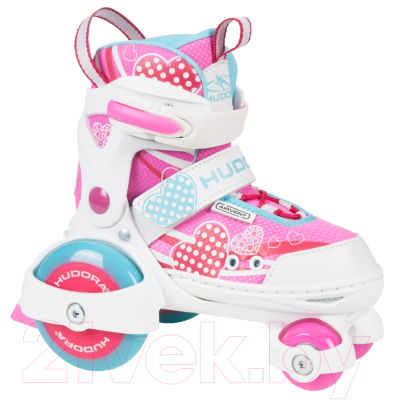 Роликовые коньки Hudora Rollschuh My First Quad Girl Led / 22053 - фото