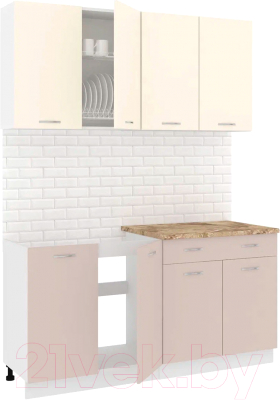 Готовая кухня Кортекс-мебель Корнелия Лира-лайт 1.6м - фото