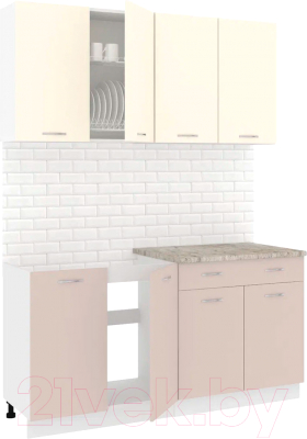 Готовая кухня Кортекс-мебель Корнелия Лира-лайт 1.6м - фото
