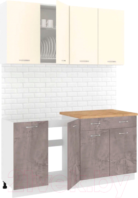 Готовая кухня Кортекс-мебель Корнелия Лира-лайт 1.6м - фото