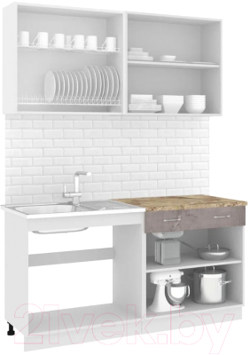 Готовая кухня Кортекс-мебель Корнелия Лира-лайт 1.6м