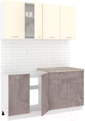 Готовая кухня Кортекс-мебель Корнелия Лира-лайт 1.6м - фото
