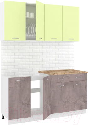 Готовая кухня Кортекс-мебель Корнелия Лира-лайт 1.6м - фото