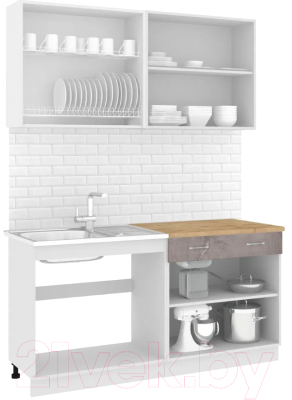 Готовая кухня Кортекс-мебель Корнелия Лира-лайт 1.6м