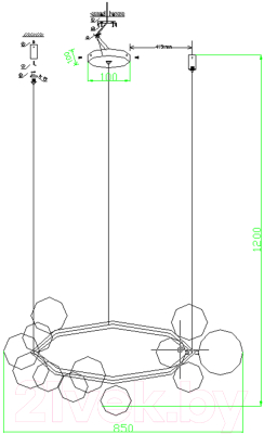 Люстра Kinklight Иона 09408-15.19