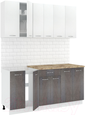 Готовая кухня Кортекс-мебель Корнелия Лира-лайт 1.7м - фото