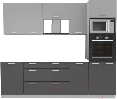 Готовая кухня Интерлиния Мила Лайт 2.5 ВТ без столешницы - фото