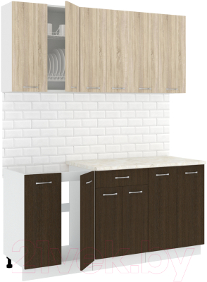 Готовая кухня Кортекс-мебель Корнелия Лира-лайт 1.7м - фото