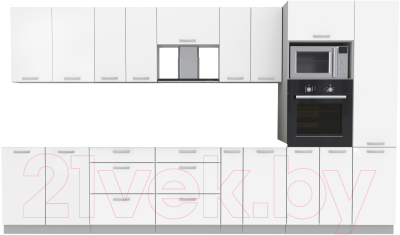 Готовая кухня Интерлиния Мила Лайт 3.6 ВТ без столешницы - фото