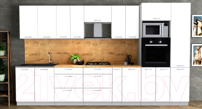 Готовая кухня Интерлиния Мила Лайт 3.6 ВТ без столешницы