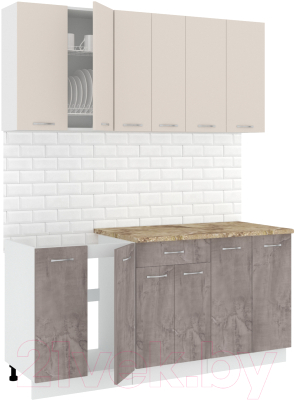 Готовая кухня Кортекс-мебель Корнелия Лира-лайт 1.7м - фото