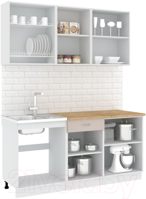 Готовая кухня Кортекс-мебель Корнелия Лира-лайт 1.7м