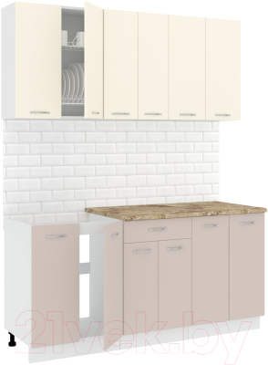 Готовая кухня Кортекс-мебель Корнелия Лира-лайт 1.7м - фото